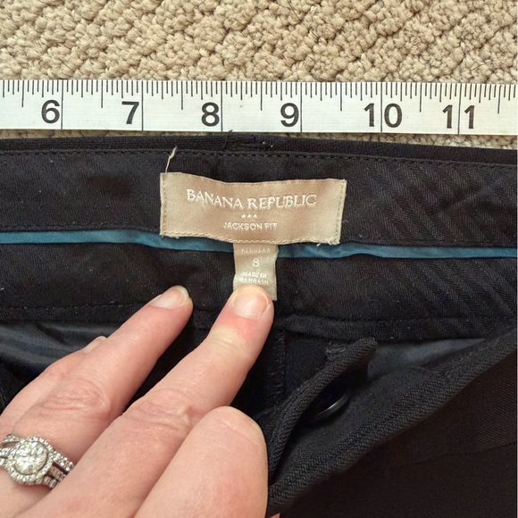 Banana Republic Black Jackson Fit Trousers, Size 8 - Picture 3 of 8